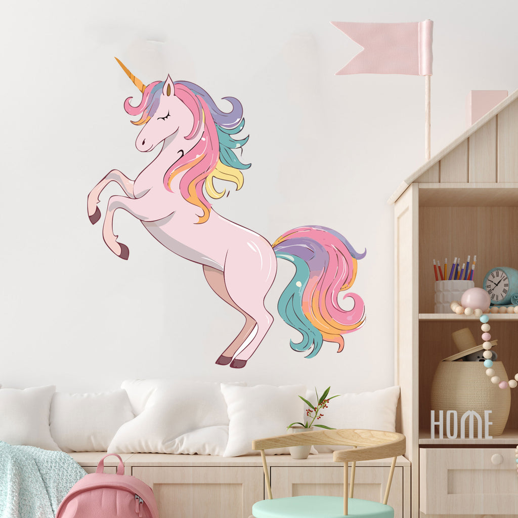 Rainbow Unicorn Childrens wall Stickers