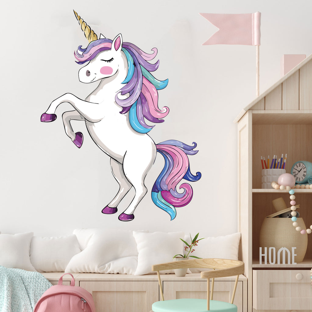 Jumping Unicorn Wall Decals for Kid's Room