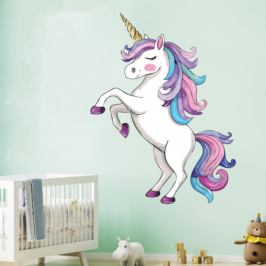 Jumping Unicorn Wall Stickers for Kid's Room